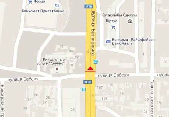 Схема рекламной плоскости по адресу Балковская ул., 143 - Бабеля ул.