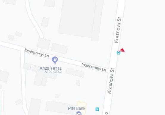 Схема рекламної площини за адресою Краснова ул. - Иподромный пер.