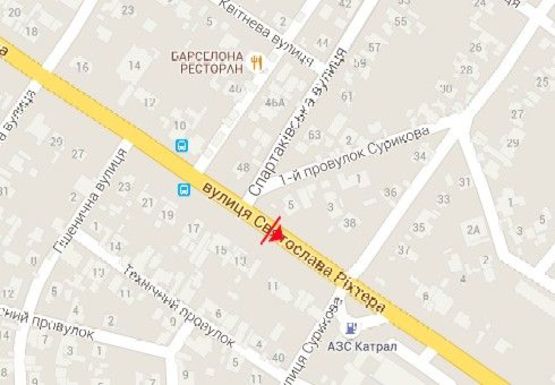 Схема рекламной плоскости по адресу Рихтера ул., 11-13 - Спартаковская ул.