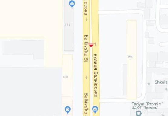 Схема рекламной плоскости по адресу Балковская ул., 120