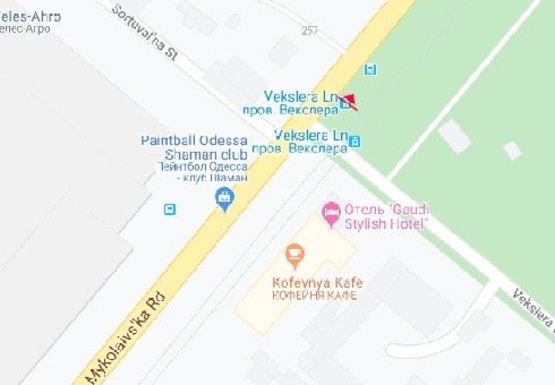 Схема рекламної площини за адресою Николаевская дорога, 257