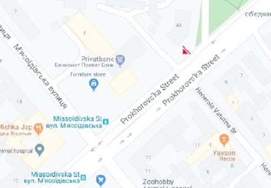 Схема рекламної площини за адресою Прохоровская ул., 4а