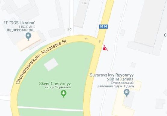 Схема рекламної площини за адресою Черноморского Казачества ул., 68