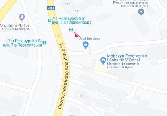 Схема рекламної площини за адресою Черноморского Казачества ул., 112