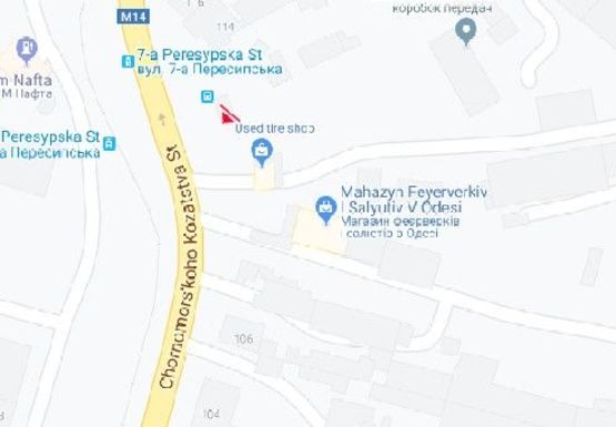 Схема рекламної площини за адресою Черноморского Казачества ул., 112