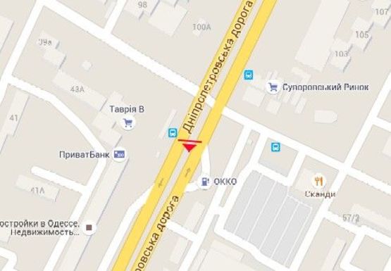 Схема рекламної площини за адресою Семена Палия ул., 96 - Заболотного ул.