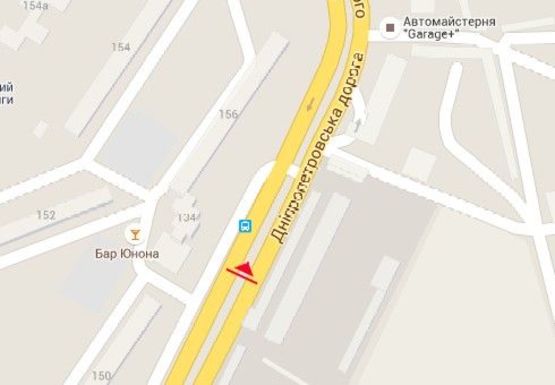 Схема рекламної площини за адресою Семена Палия ул., 134