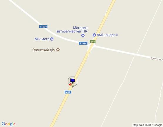 Схема рекламной плоскости по адресу Чернігівська траса,  М-01, км 39+850 право, с. Скибина, вул. Київська, 300м до повороту на с. Літки, Велику Димерку, 2 км до поворота на  завод "Coca-Cola", 300 м до АЗК "АМІК"