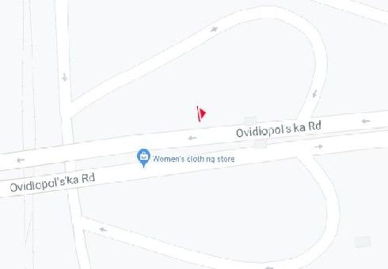 Схема рекламної площини за адресою Овидиопольськая дорога, Клеверний мост (№1)