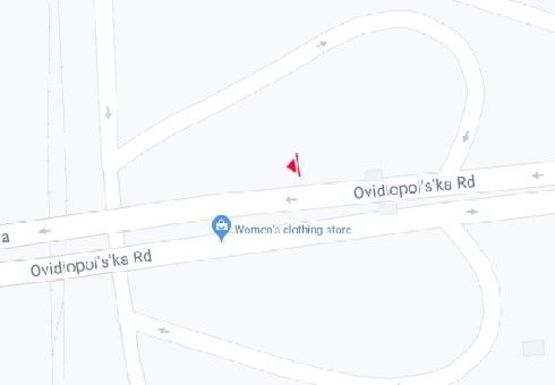 Схема рекламной плоскости по адресу Овидиопольськая дорога, Клеверний мост (№1)