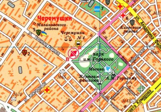 Схема рекламной плоскости по адресу Космонавтов ул., 34