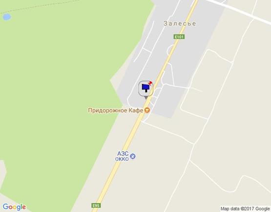 Схема рекламной плоскости по адресу Чернігівська траса, М-01, км 43+900 ліво, 500м до повороту на Богданівку, с. Залісся, АЗС "ОККО"