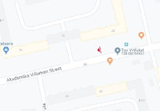 Схема рекламної площини за адресою Академика Вильямса ул., 72