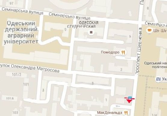 Схема рекламної площини за адресою Шевченко пр., Политехнический институт, McDonalds(остановка)