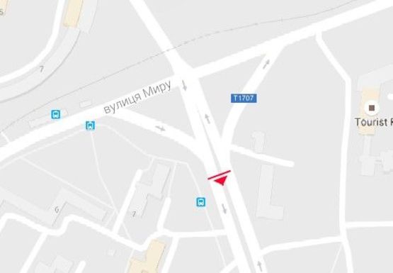 Схема рекламной плоскости по адресу Мира пр. - Мира ул.