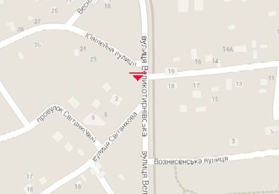 Схема рекламной плоскости по адресу Великотырновская ул. - Свитанкова ул.