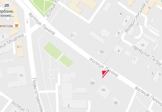 Схема рекламної площини за адресою Небесной Сотни ул.