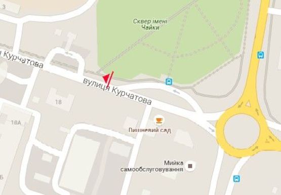 Схема рекламной плоскости по адресу Курчатова ул., возле мототрека