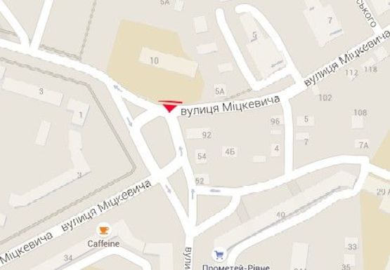 Схема рекламной плоскости по адресу Мицкевича ул. - Кавказская ул.