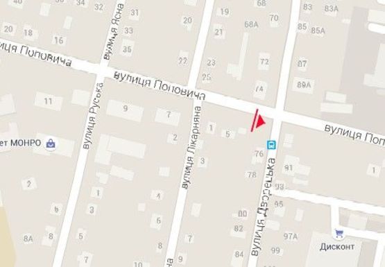 Схема рекламной плоскости по адресу Степана Бандеры ул. - Дворецкая ул.