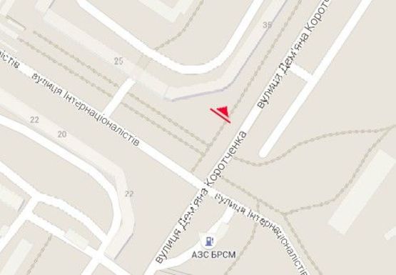 Схема рекламної площини за адресою Д. Коротченко ул., 35