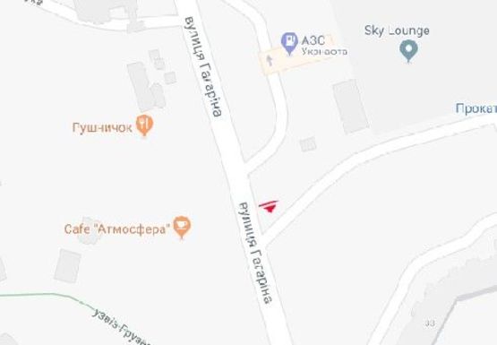 Схема рекламной плоскости по адресу Гагарина ул., 33