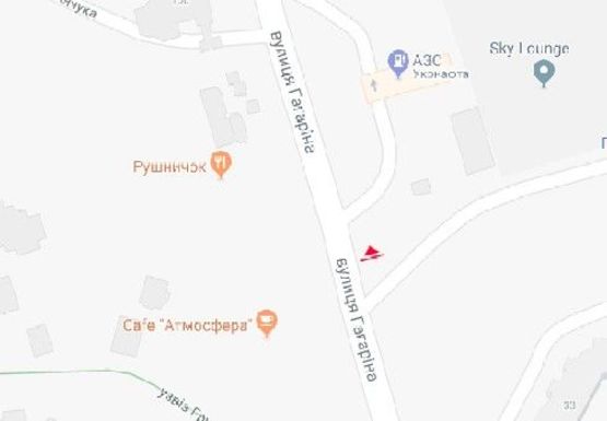 Схема рекламной плоскости по адресу Гагарина ул., 33