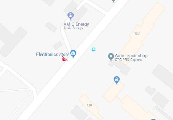 Схема рекламной плоскости по адресу Смелянская ул., 131 (супермаркет Cтрой-зона)