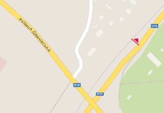 Схема рекламной плоскости по адресу Золотоношенское шоссе перед мостом, в центр