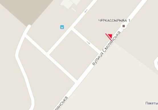 Схема рекламной плоскости по адресу Смелянское шоссе, в центр