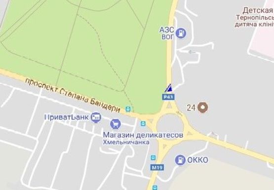 Схема рекламной плоскости по адресу Бандеры пр. - Протасевича ул.