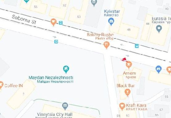 Схема рекламной плоскости по адресу Соборная ул. - Козицкого ул.