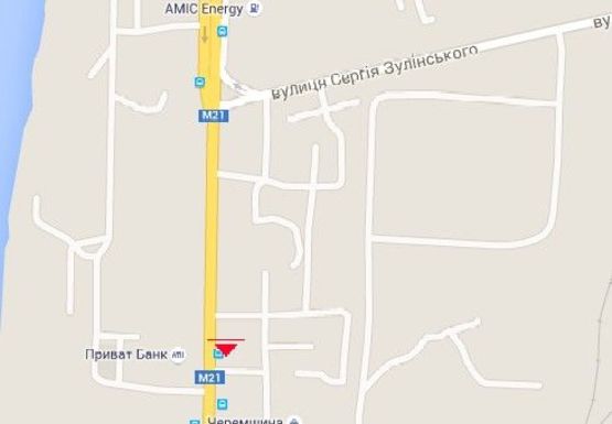 Схема рекламної площини за адресою Киевская ул., 158