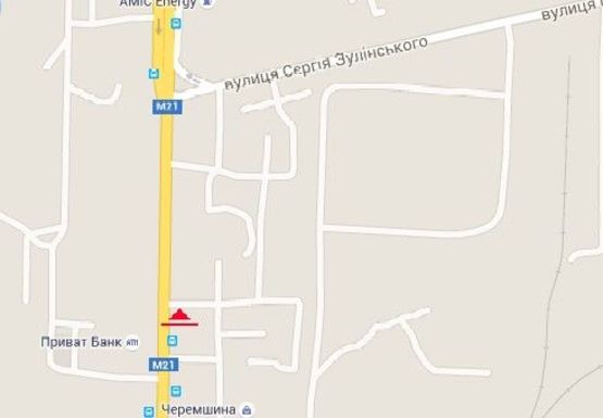 Схема рекламної площини за адресою Киевская ул., 158