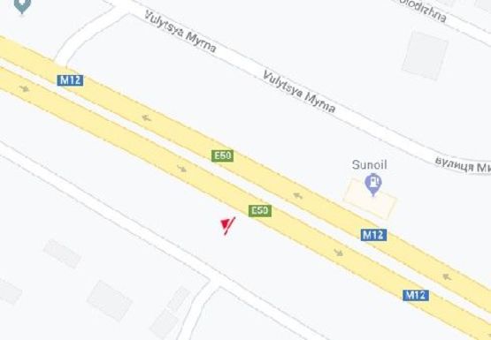 Схема рекламной плоскости по адресу Хмельницкое шоссе, въезд в город