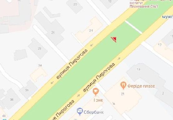 Схема рекламной плоскости по адресу Пирогова ул. [№8] (сквер)