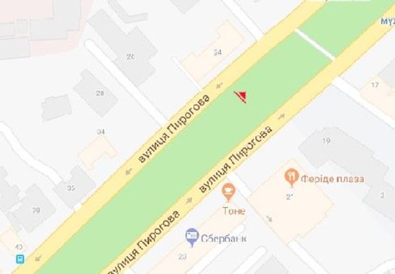 Схема рекламної площини за адресою Пирогова ул. [№9] (сквер)