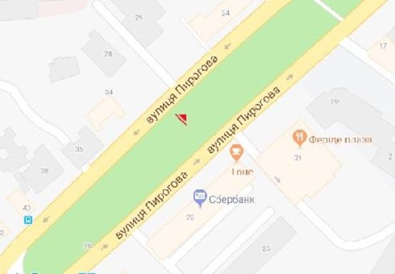 Схема рекламной плоскости по адресу Пирогова ул. [№10] (сквер)