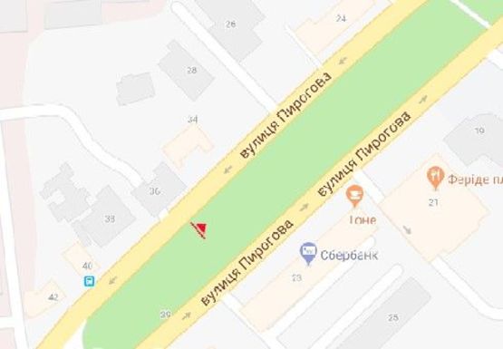 Схема рекламної площини за адресою Пирогова ул. [№11] (сквер)