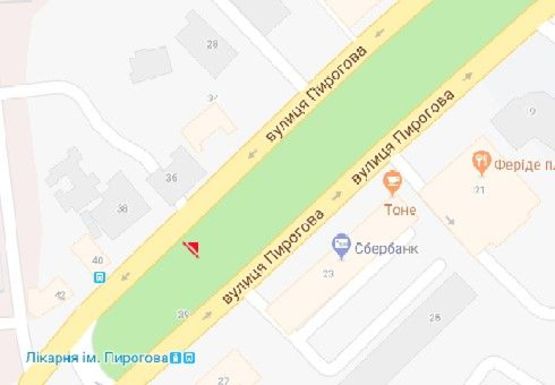 Схема рекламной плоскости по адресу Пирогова ул. [№12] (сквер)