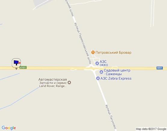 Схема рекламной плоскости по адресу м. Бровари, траса М-01, об'їзд м. Бровари, км 22+350 ліво, 2,5 км до повороту на ЖК "Скандія"