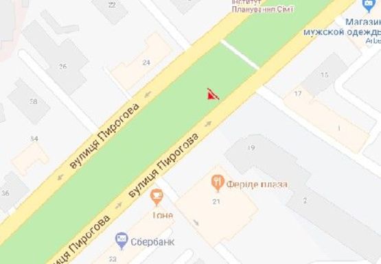 Схема рекламной плоскости по адресу Пирогова ул. [№17] (сквер)