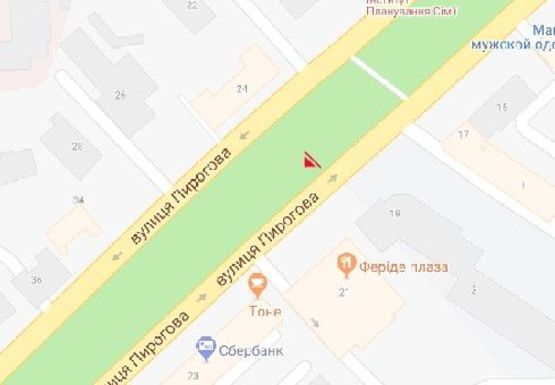 Схема рекламної площини за адресою Пирогова ул. [№18] (сквер)