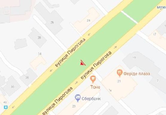 Схема рекламной плоскости по адресу Пирогова ул. [№19] (сквер)