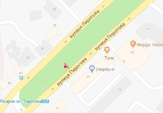 Схема рекламной плоскости по адресу Пирогова ул. [№20] (сквер)