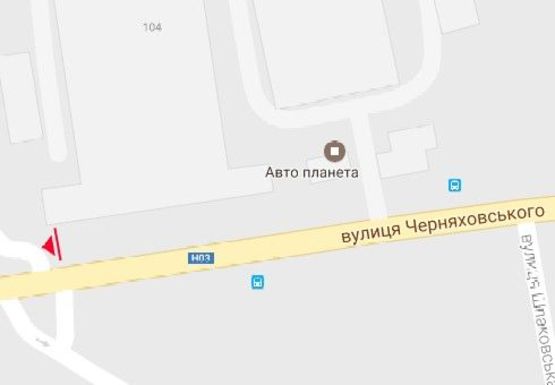 Схема рекламной плоскости по адресу Чудновская ул., 104