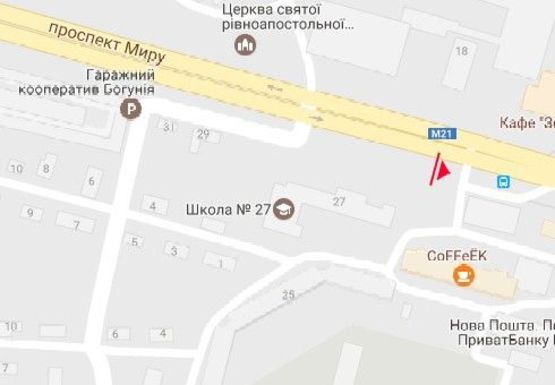 Схема рекламной плоскости по адресу Мира пр., 27