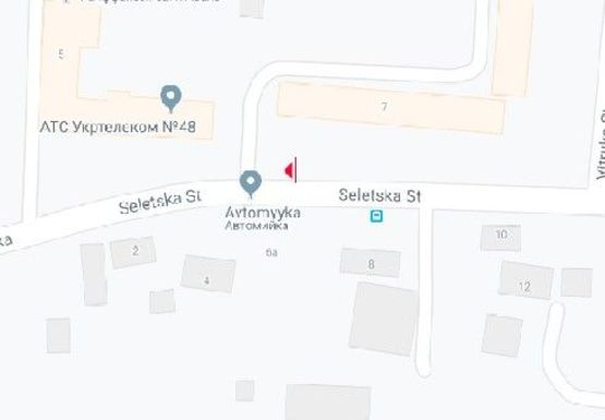 Схема рекламной плоскости по адресу Селецкая ул.,7 - Витрука ул.