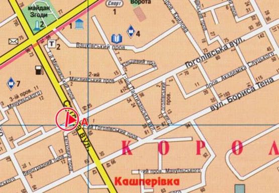 Схема рекламной плоскости по адресу Восточная ул. - Гоголевская ул.