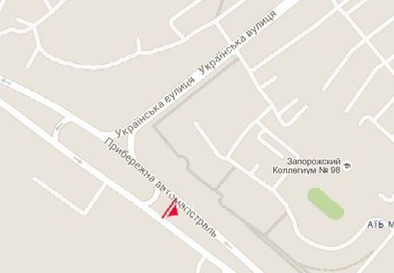 Схема рекламной плоскости по адресу Набережная магистраль - Украинская  ул. 2